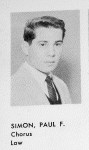 Paul Simon High School Yearbook Photo 1958 By Jonathan&nbsp;Green